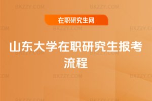 山東大學在職研究生報考流程