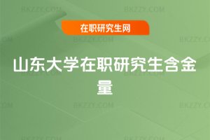 山東大學在職研究生含金量