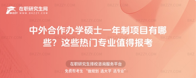 中外合作辦學碩士一年制項目有哪些? 中外合作辦學碩士一年制項目有哪些?
