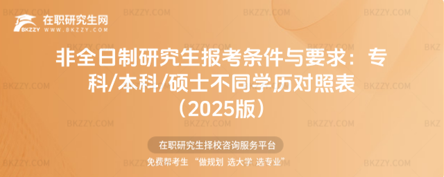 非全日制研究生報考條件與要求 非全日制研究生報考條件與要求