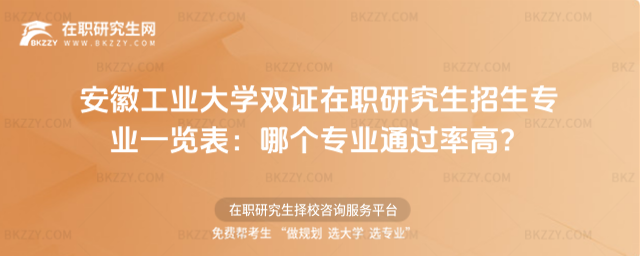 安徽工業大學雙證在職研究生招生專業一覽表 安徽工業大學雙證在職研究生招生專業一覽表